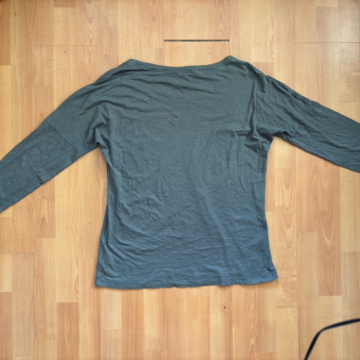 Calvin Klein grey long sleeve T-shirt large with faded 'ck' graphic print and round neckline.